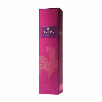 Buy Hardy VSOP Cognac 700mL in purple box with gold rooster design