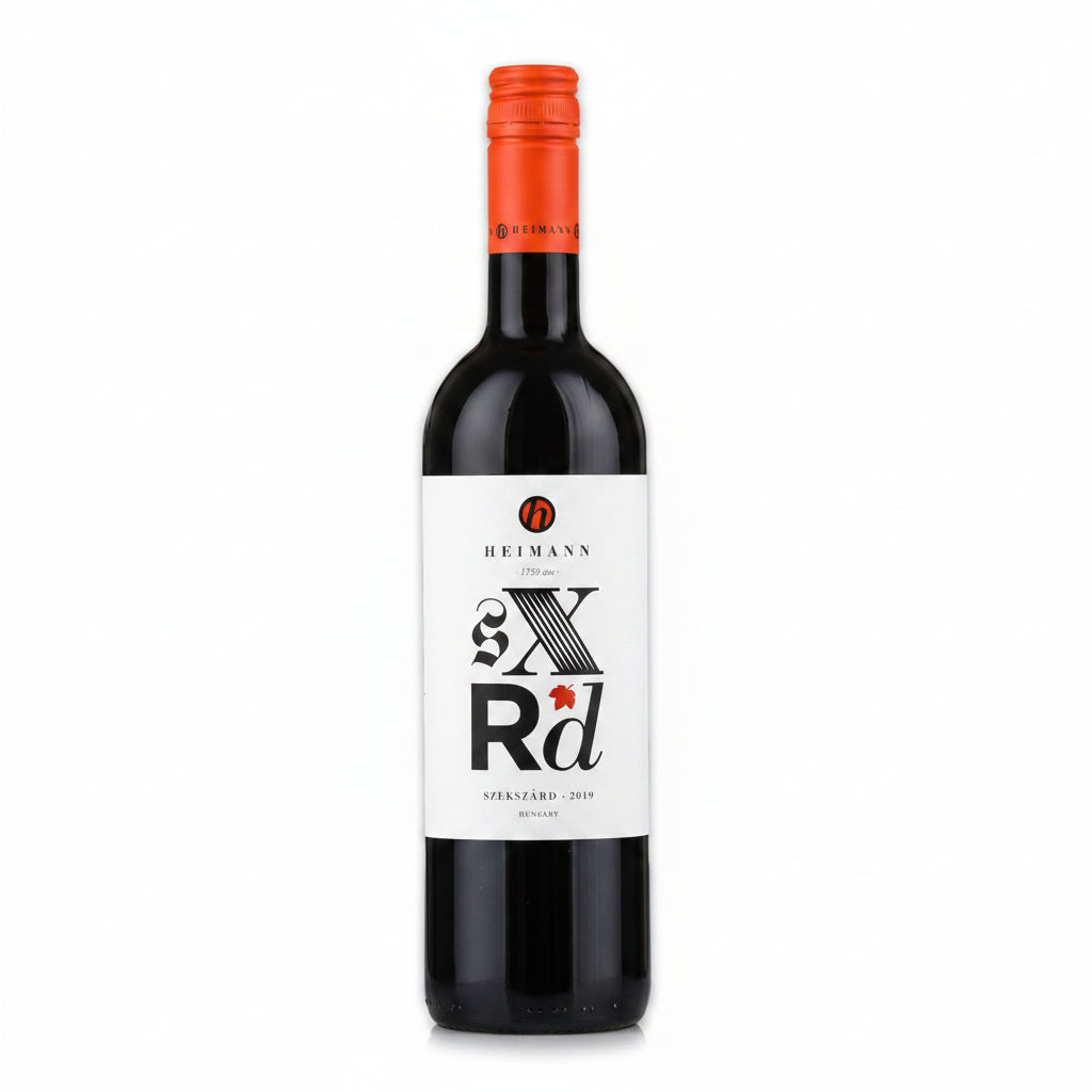 Heimann SXRD 750mL bottle, clear glass container with white label and black cap, showcasing the product front view.