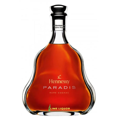 Hennessy Paradis 700mL bottle, elegant glass container with gold accents, showcasing the luxury Cognac inside.