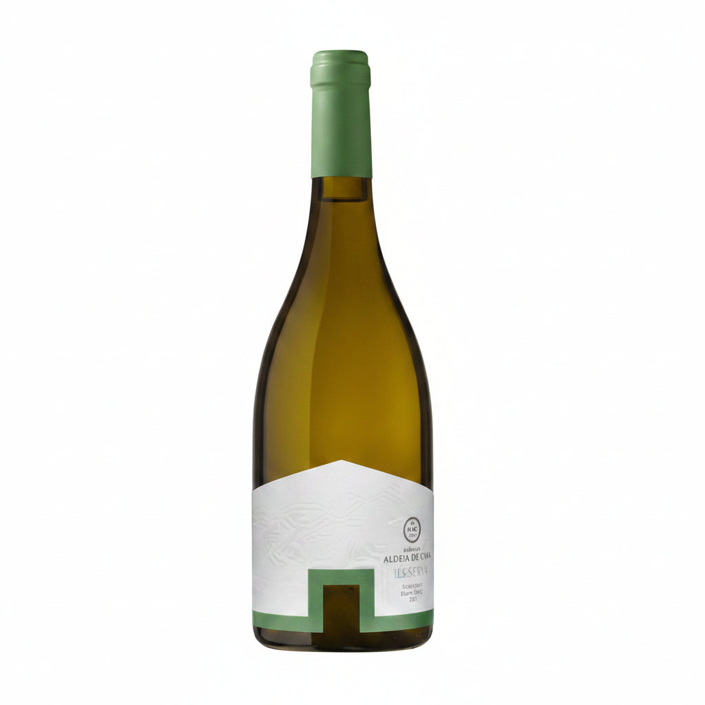 Bottle of Herdade Aldeia De Cima Branco Reserva white wine in a 750mL bottle, with a clear label and elegant design.
