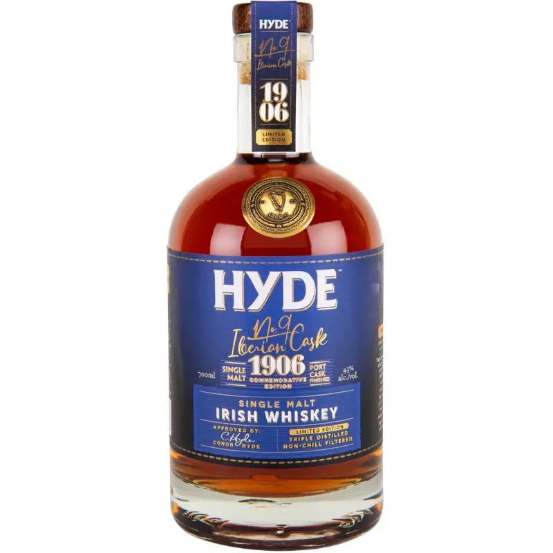 Hyde No9 Iberian Cask Single Malt Irish Whisky 1906 Commemorative Edition 700Ml Bottle Image
