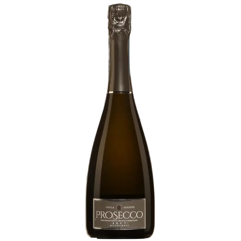 Buy Isola Augusta Prosecco Brut 750ml, sparkling wine bottle with dark label