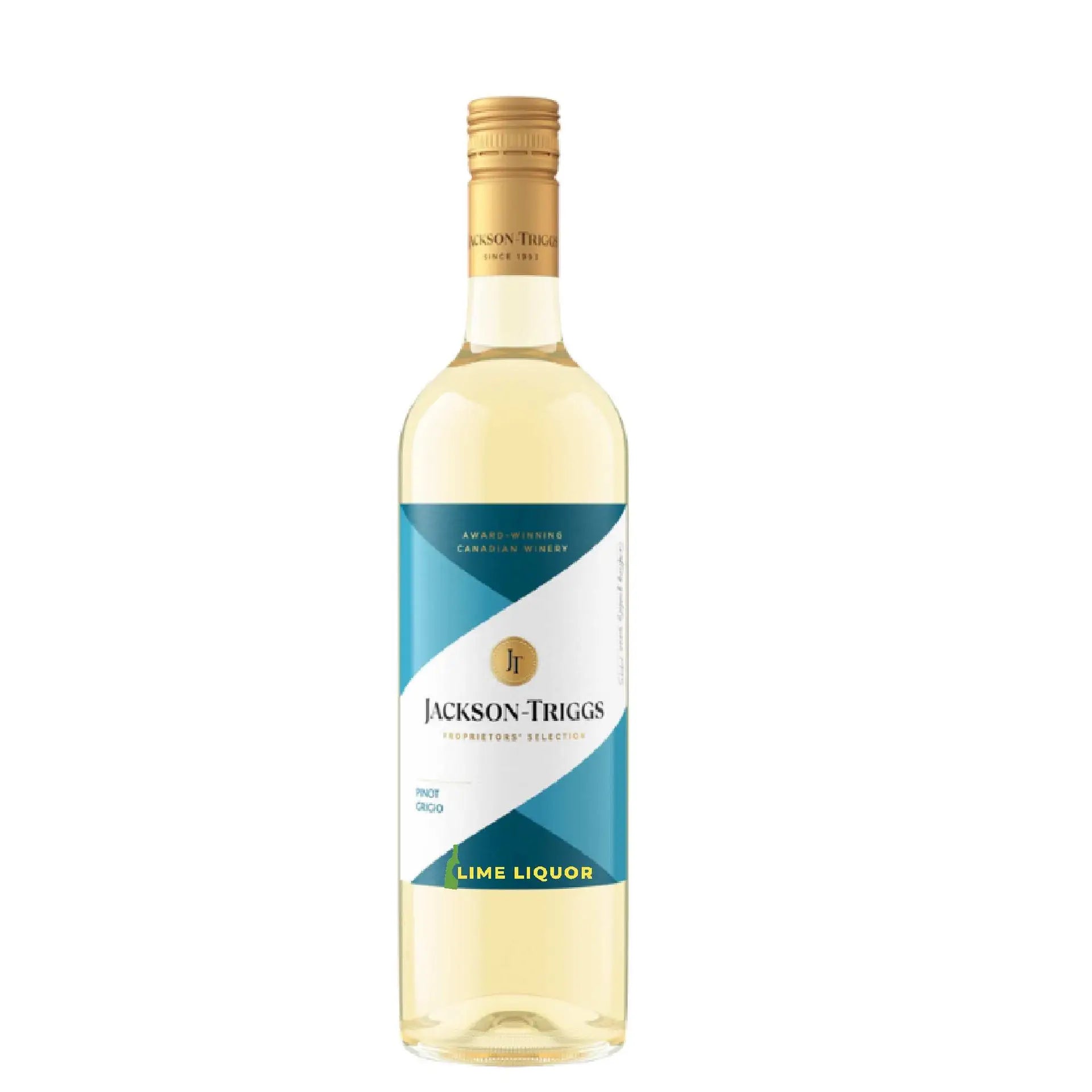 Buy Jackson-Triggs Pinot Grigio white wine 750mL bottle with blue label