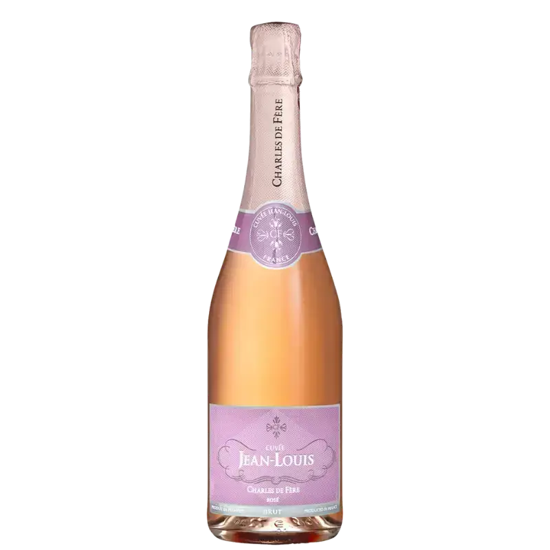 Buy Jean-Louis Rosé 750mL sparkling wine, elegant pink bottle with foil top.