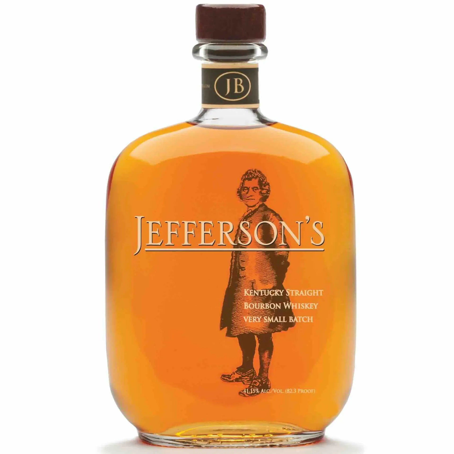 Buy Jefferson's Kentucky Straight Bourbon Whiskey bottle with amber liquid and label.