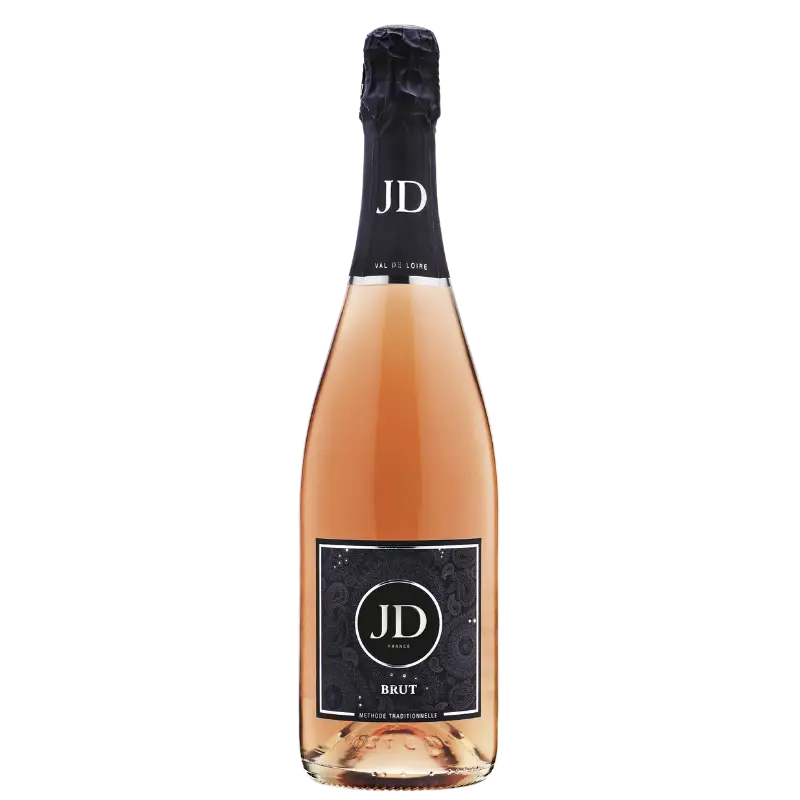 buy Joel Delaunay Rose Brut 750mL, sparkling rosé wine bottle with black label