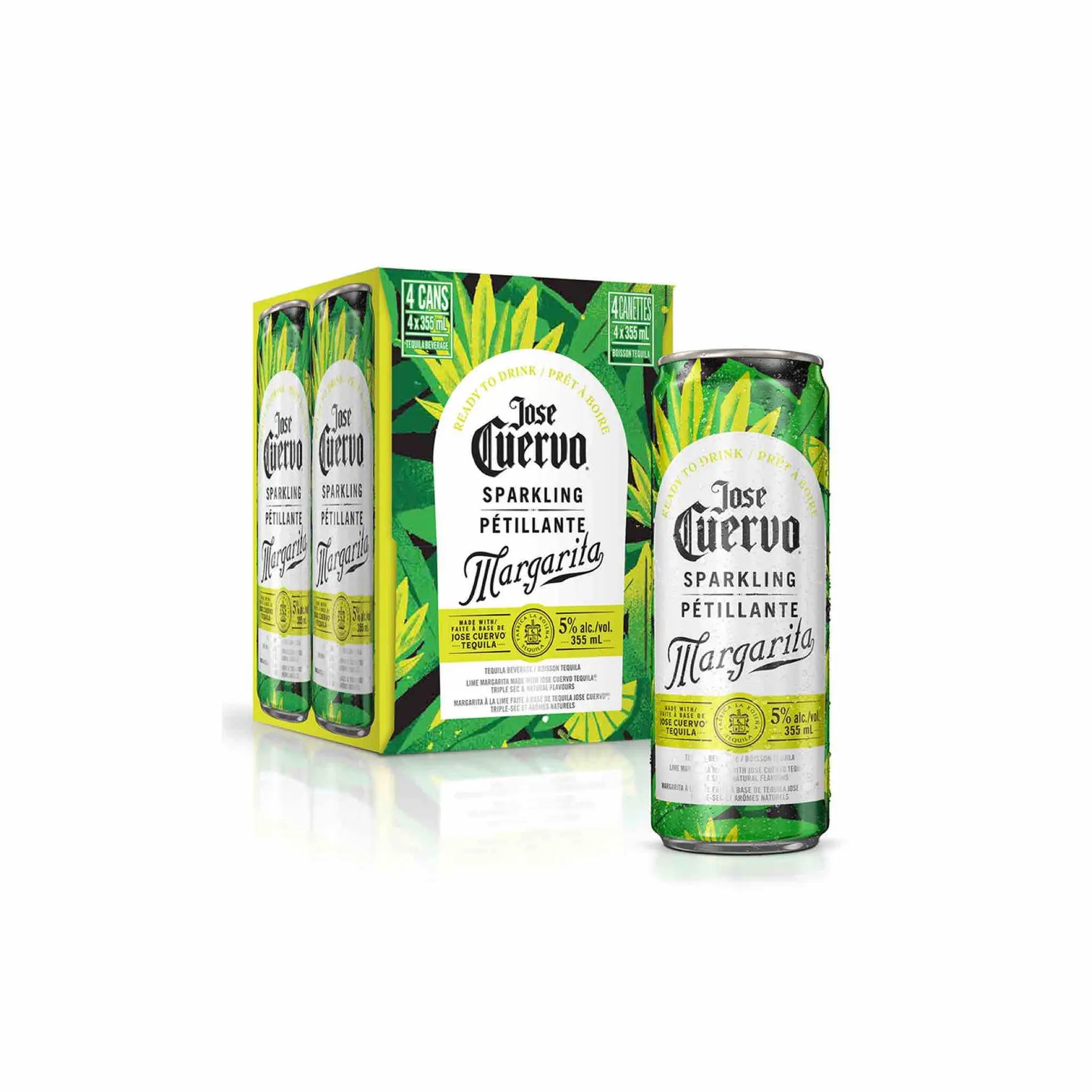 Buy Jose Cuervo Sparkling Margarita Lime 4 pack 355mL cans, ready to drink cocktail