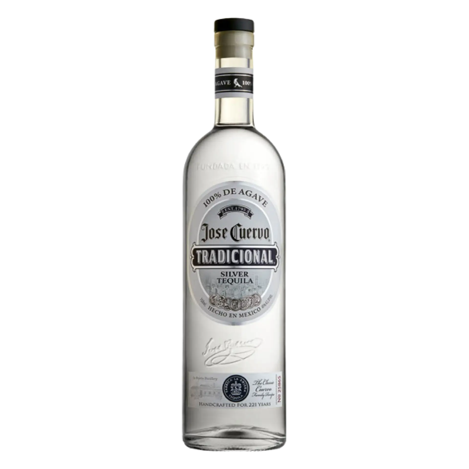 Buy Jose Cuervo Tradicional Silver Tequila 750mL clear bottle with label