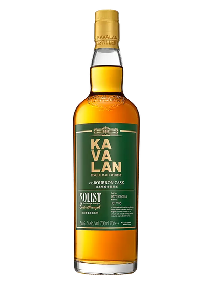 Buy Kavalan Solist Ex-Bourbon Single Malt Whisky 700mL, green label bottle, upright