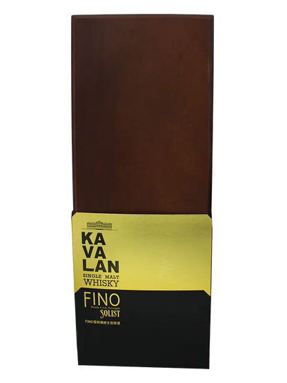 Buy Kavalan Solist Fino Sherry Cask Strength 700mL single malt whisky box.