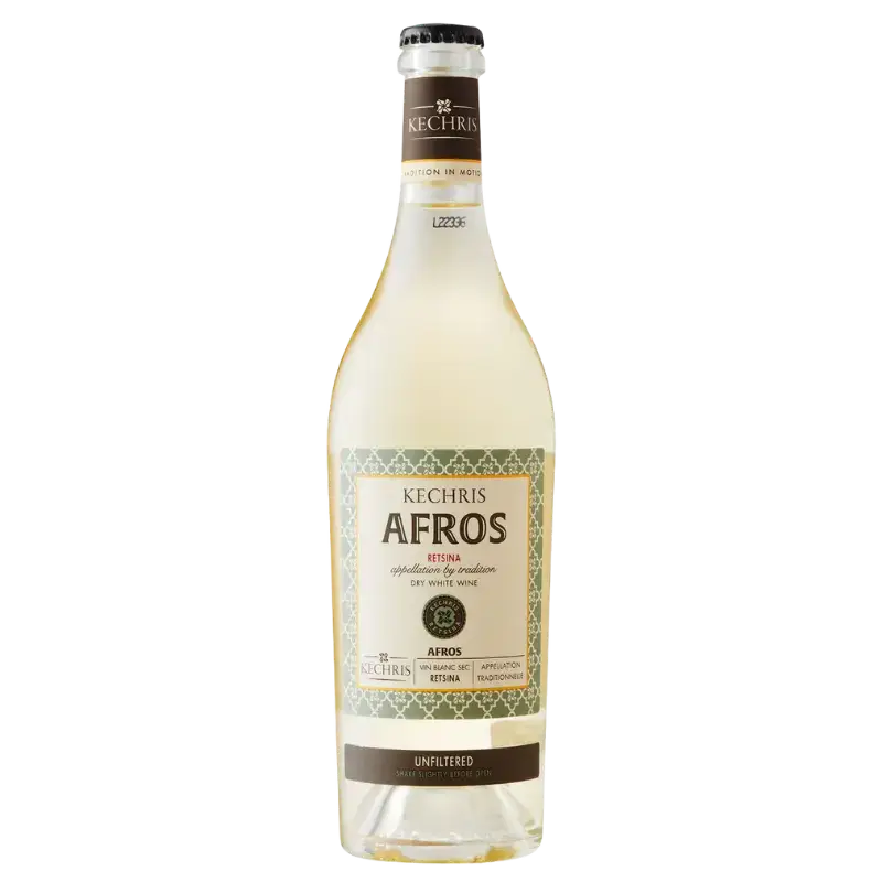 Buy Kechris Afros Pet Nat Retsina 750mL, unfiltered dry white wine bottle