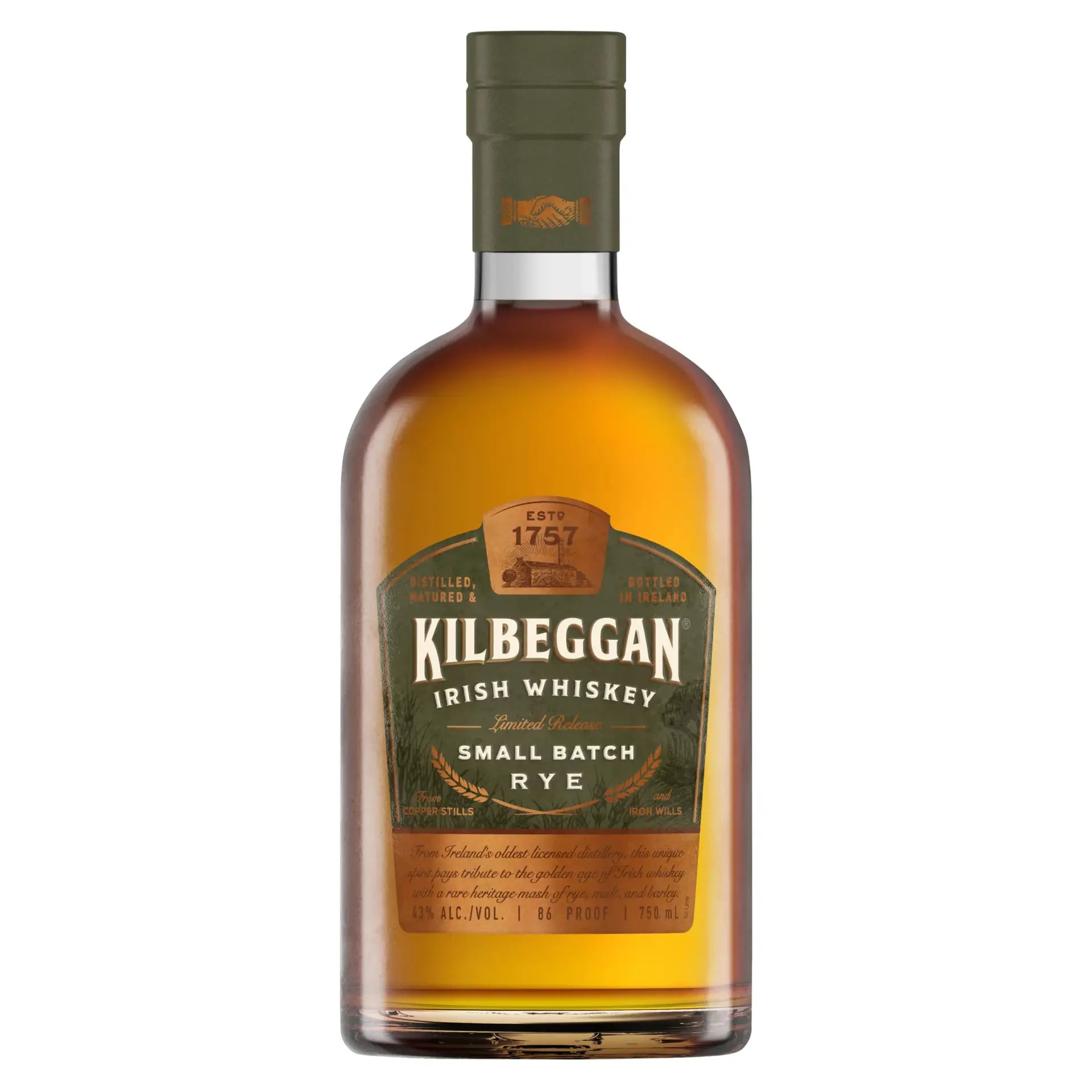 Kilbeggan Small Batch Rye 750Ml Bottle Image
