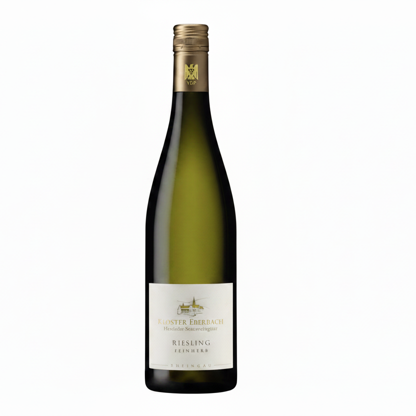 Bottle of Kloster Ebernach Mosel Riesling Feinherb 750mL with a label featuring traditional design and elegant typography.