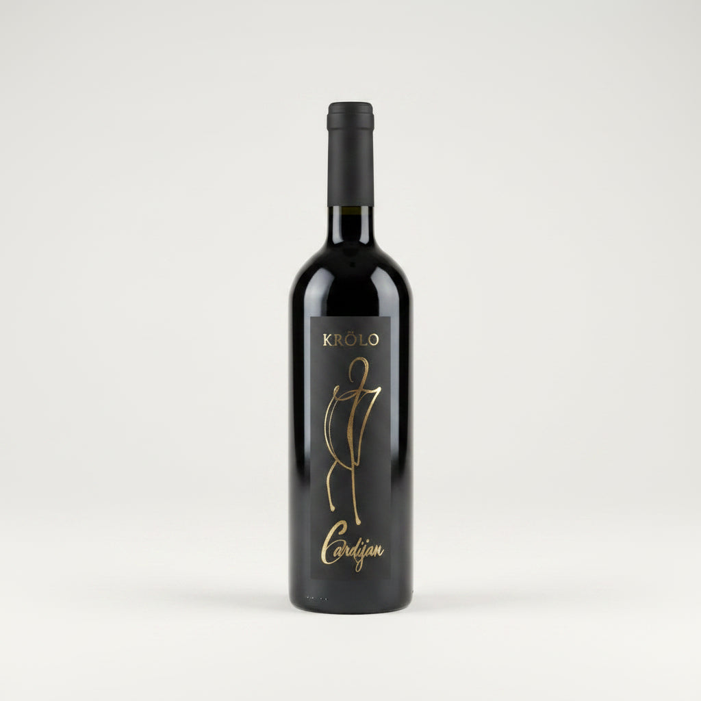 Krolo Gardijan 750mL bottle with label, showcasing the traditional Croatian herbal liqueur in a clear glass bottle.