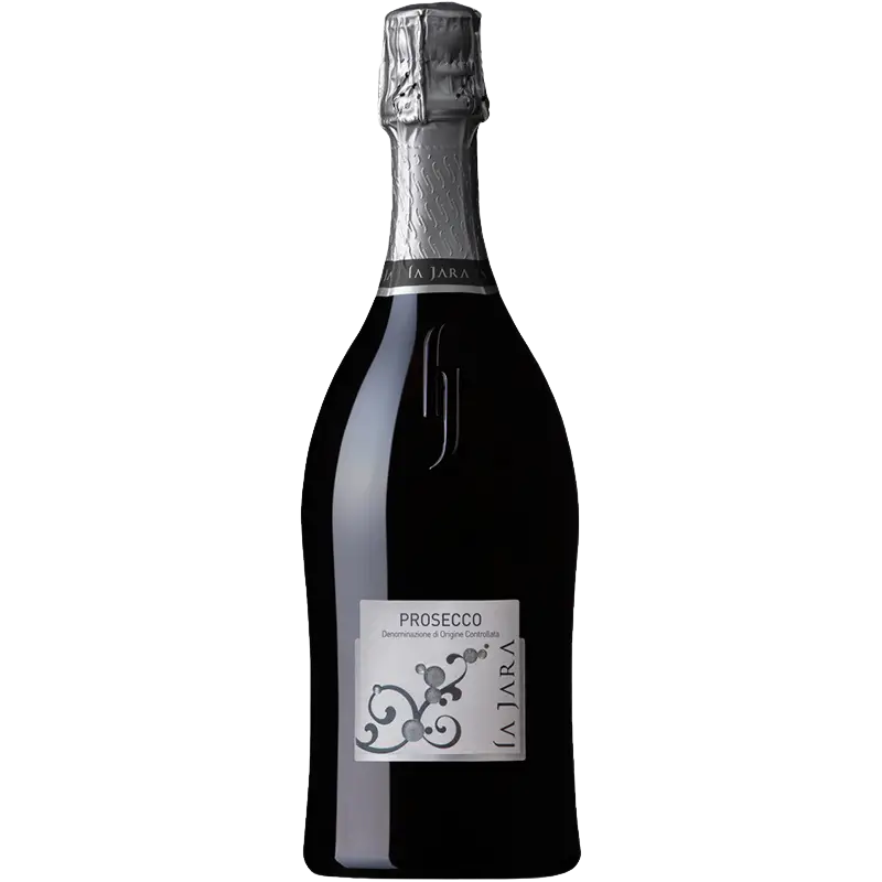 Buy La Jara Prosecco Brut Organic Vegan 750mL, sparkling wine in a dark glass bottle.