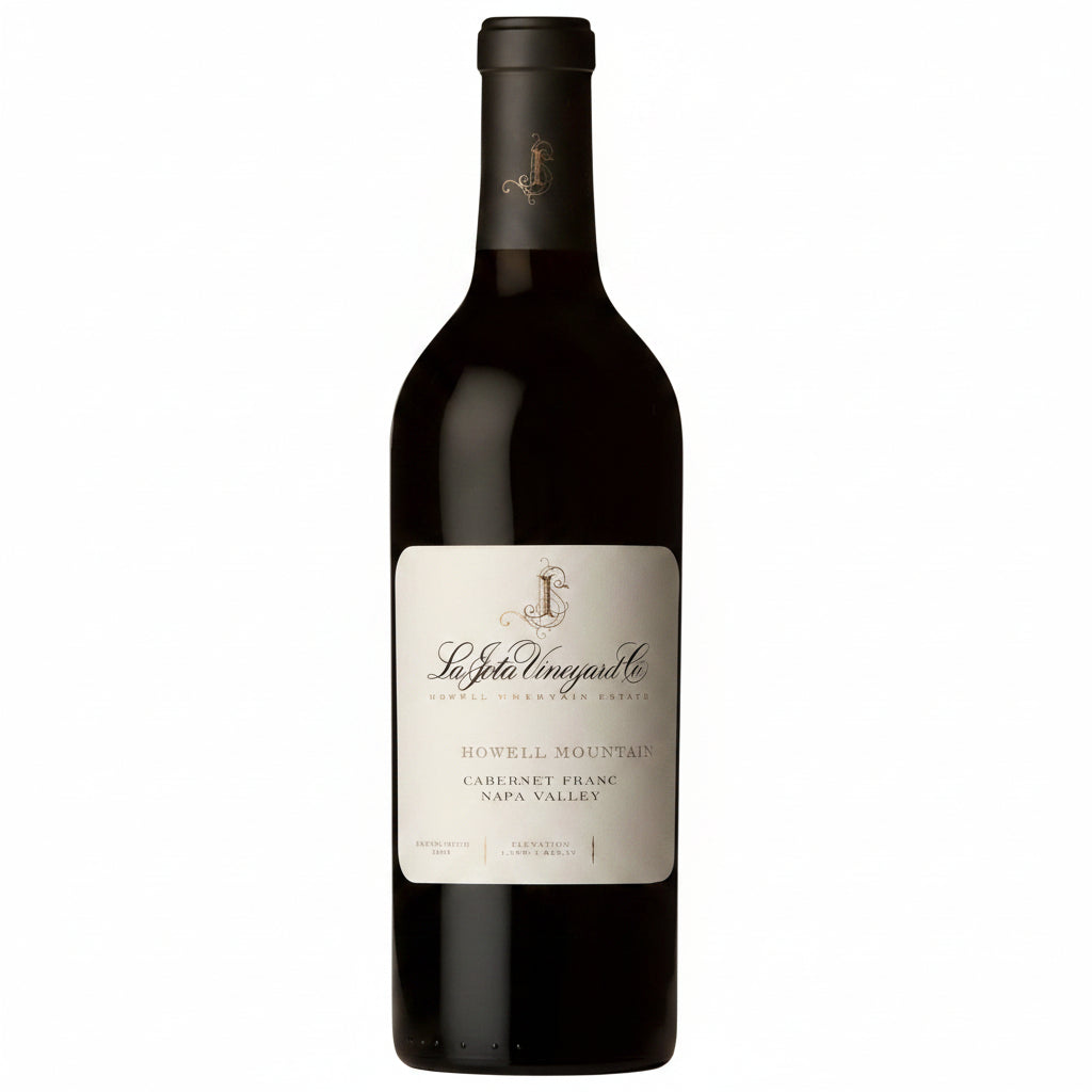Bottle of La Jota Vineyard Howell Mountain Cabernet Franc 750mL showing the wine label and dark glass bottle.