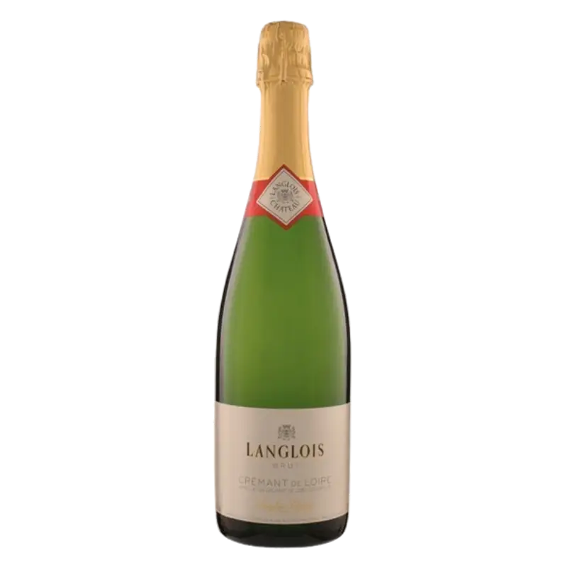 Buy Langlois Chateau Brut 750mL sparkling wine, green bottle with gold foil cap