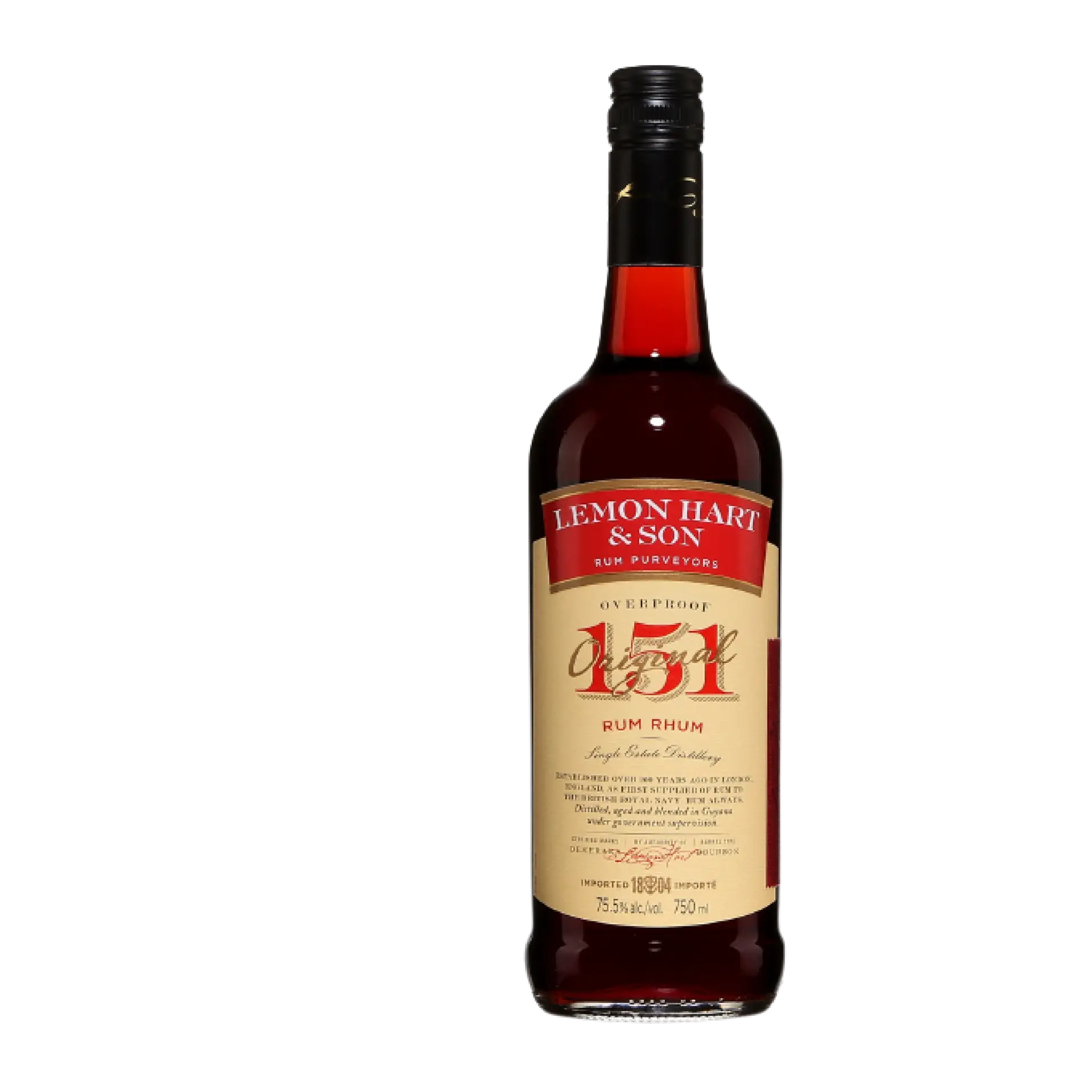 Buy Lemon Hart 151 Overproof Rum 750mL bottle, premium spirits, online liquor store