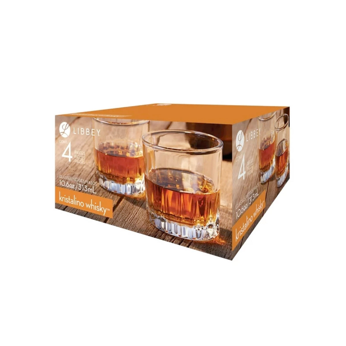 Libbey 4 Piece 10.6Oz Kristalino Whisky Glass Set