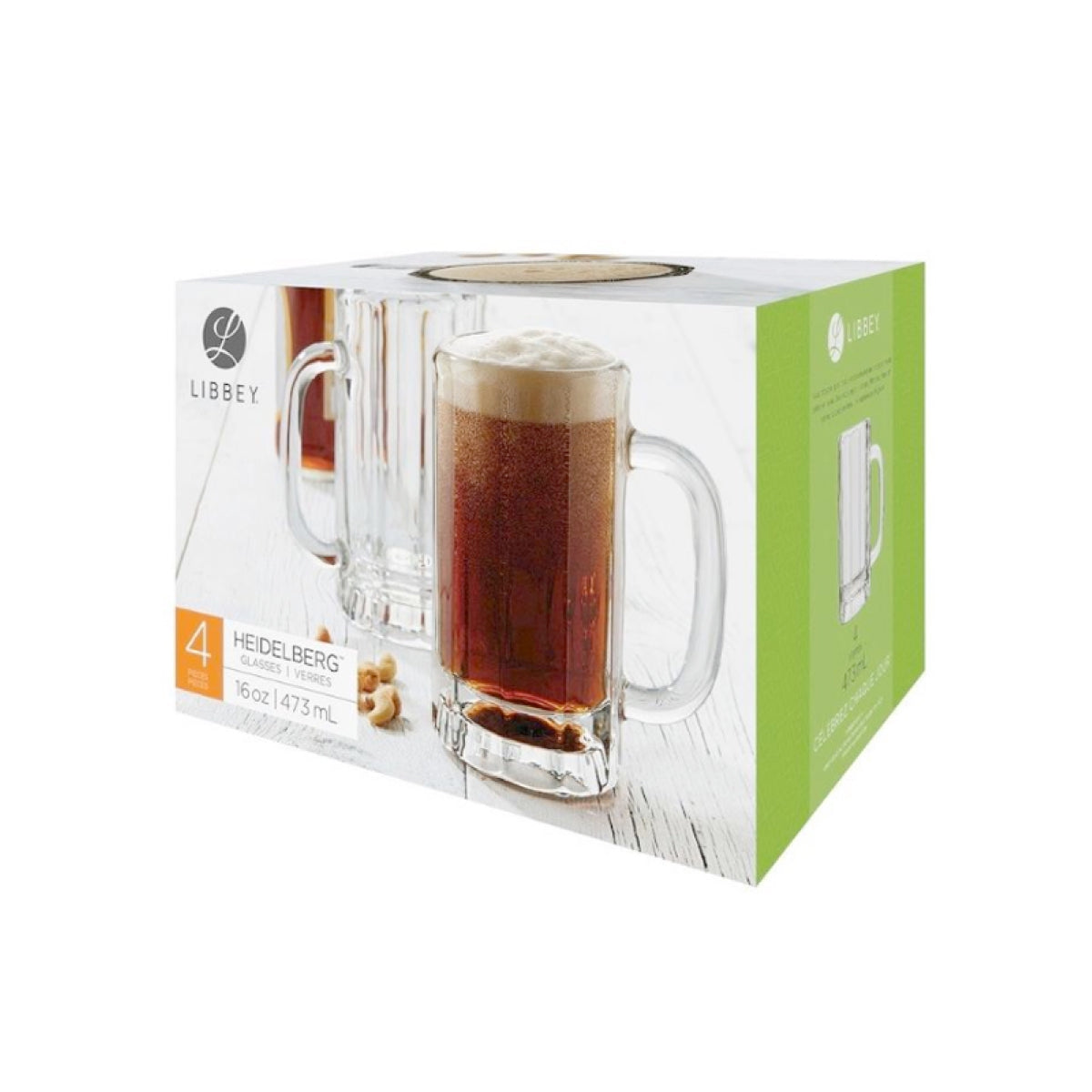 Libbey 4 Piece 16Oz Heidelburg Mug (Set of 2)