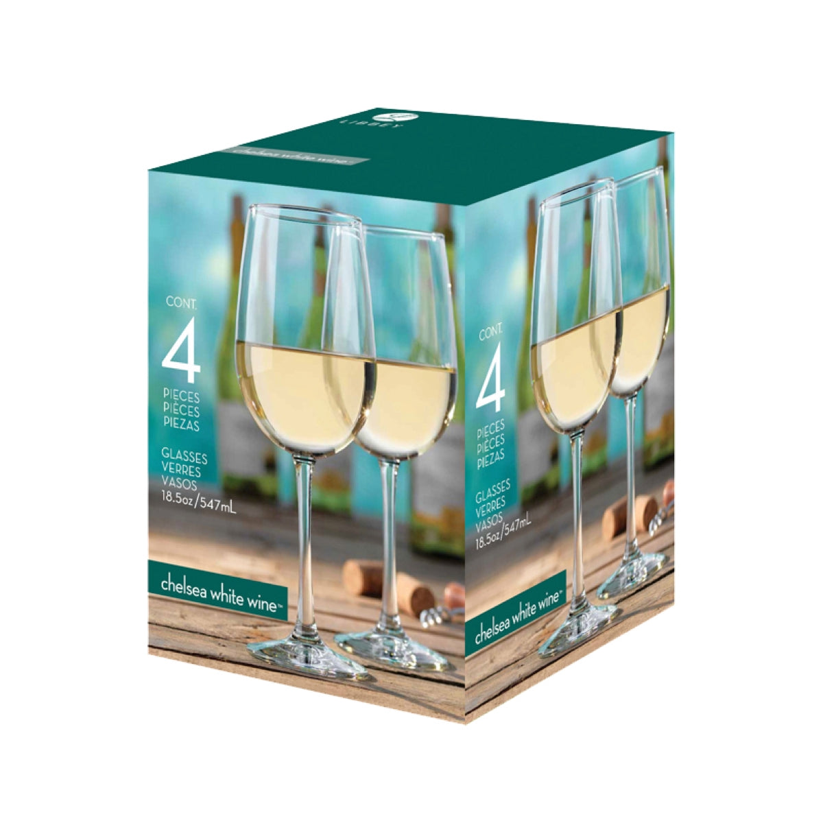 Libbey 4 Piece 18.25Oz Chelsea White Wine Glass Set