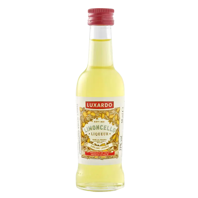 buy Limoncello Luxardo 50mL lemon liqueur bottle with yellow label and red cap