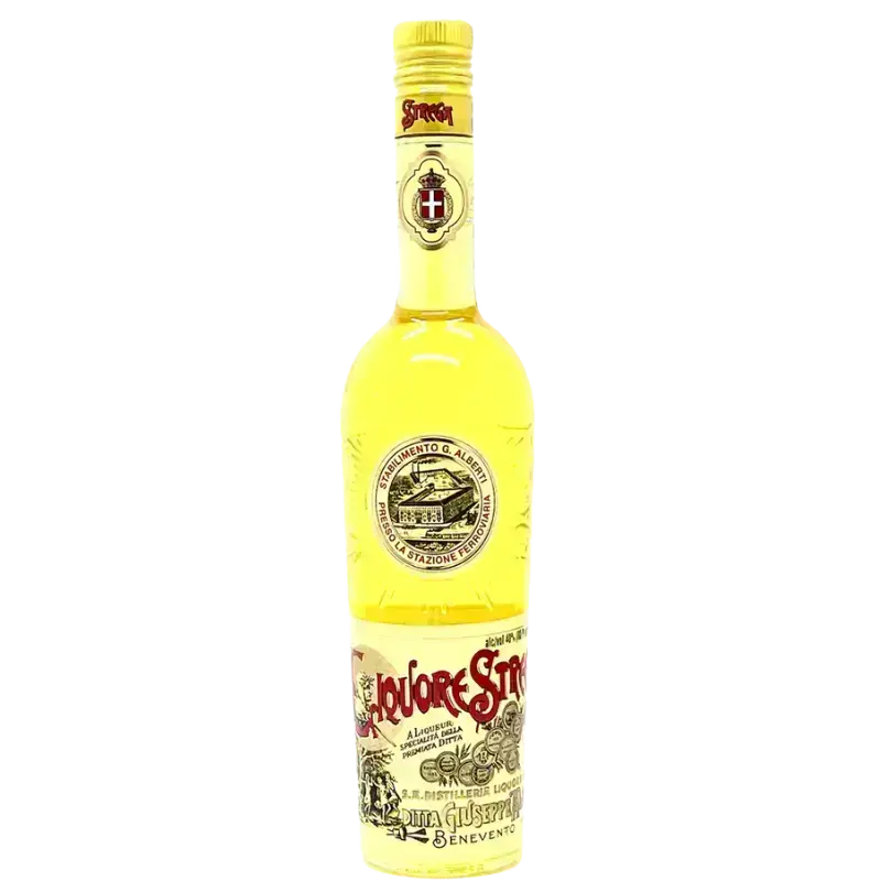 buy Liquore Strega Benevento 750mL, yellow Italian herbal liqueur bottle