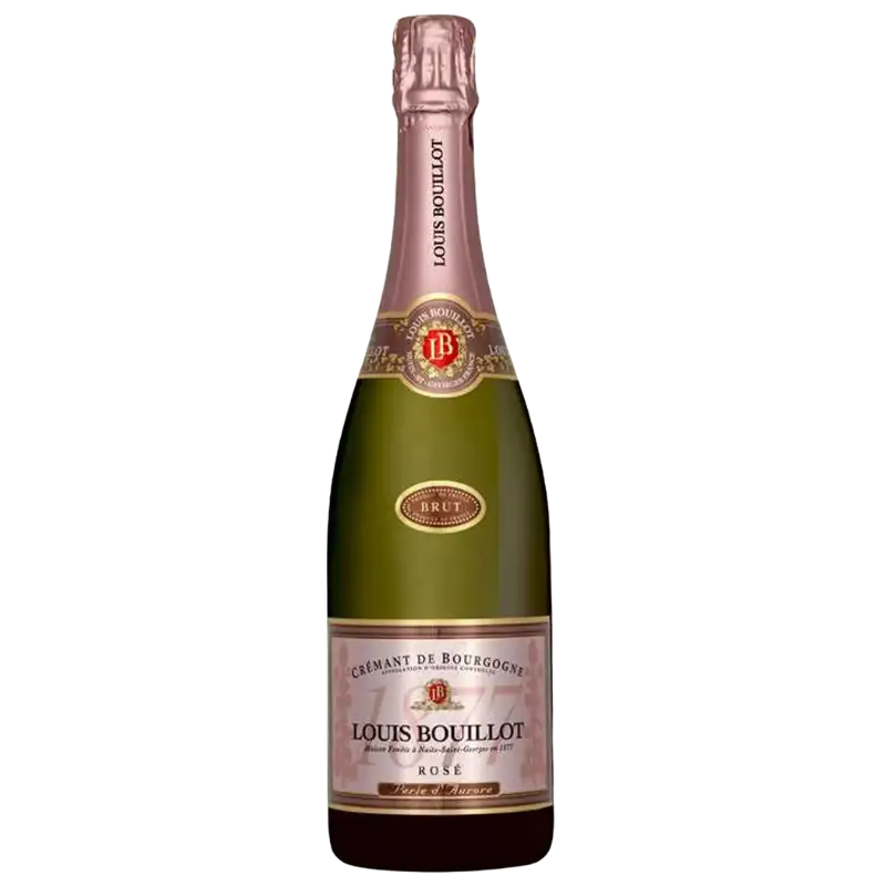 Buy Louis Bouillot Rosé 750mL sparkling wine bottle, brut, French Crémant de Bourgogne.
