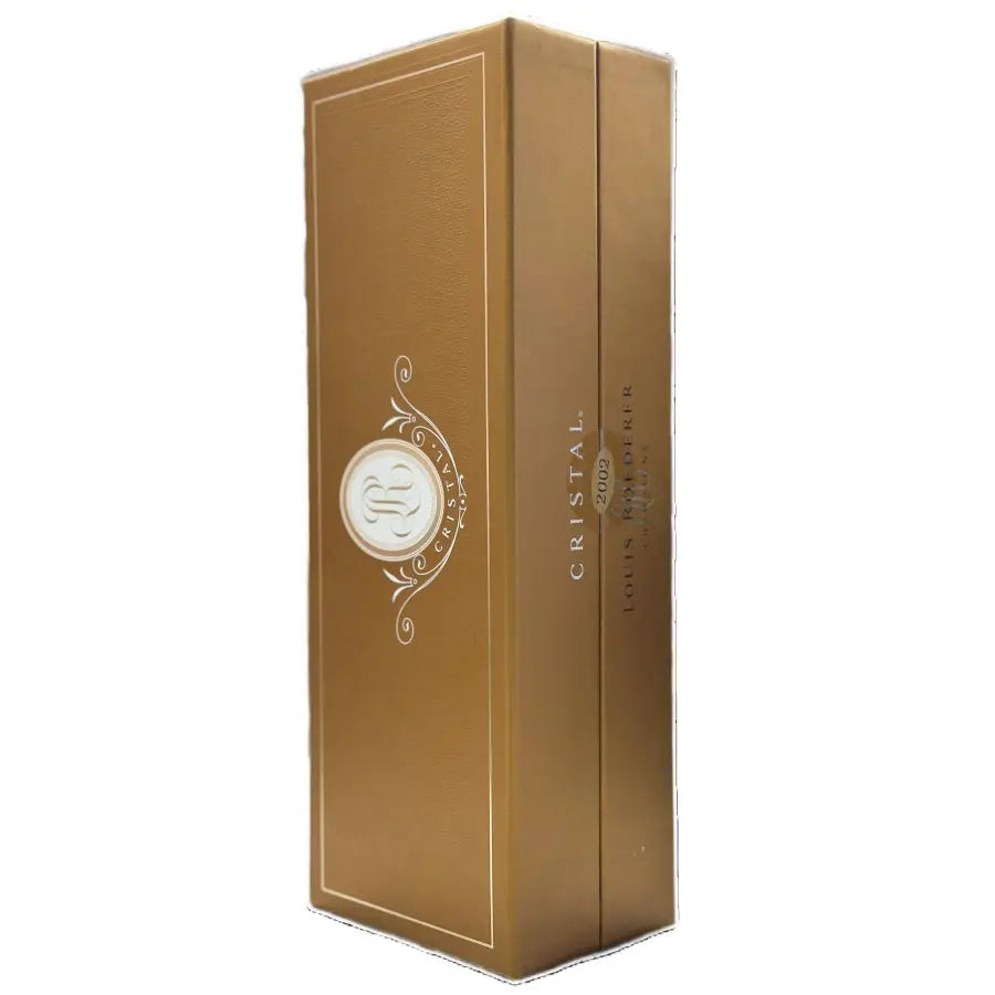 Buy Louis Roederer 2002 presented in a gold Cristal champagne box