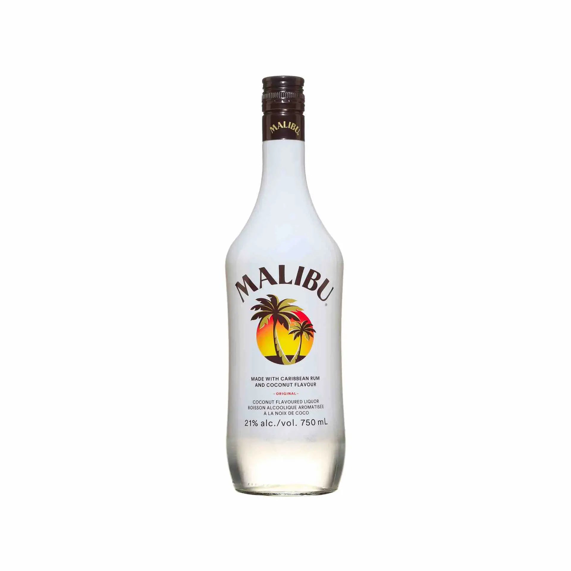 Buy Malibu 750mL coconut rum liqueur bottle with tropical label