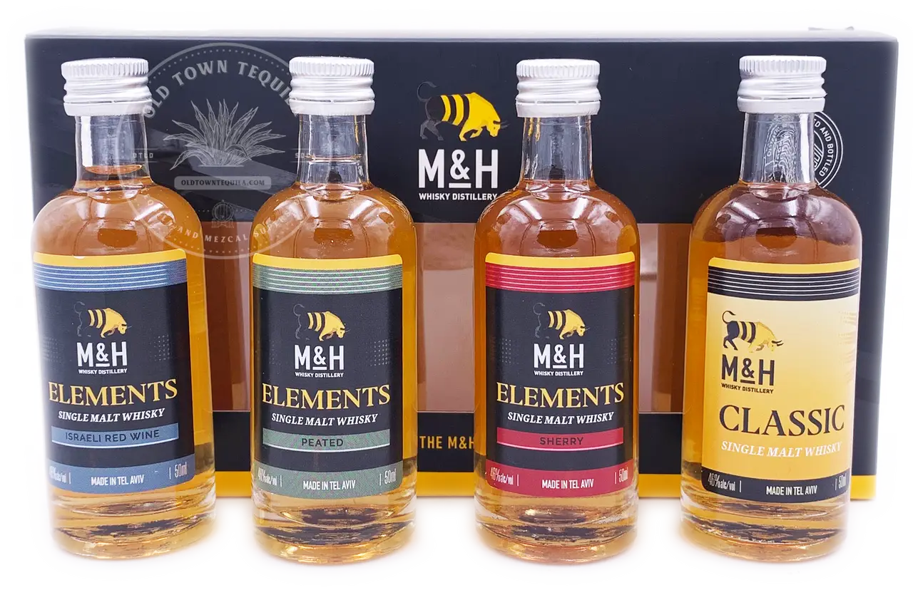 M Amp H Classic Sherry Peated Wine Whisky Taster Pack 4X50Ml Bottle Image