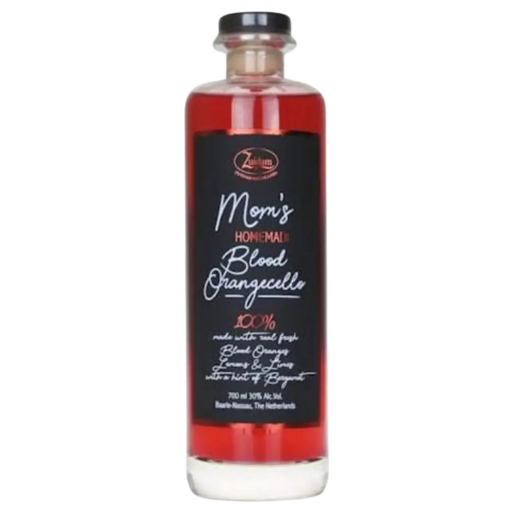 buy Mom's Homemade Blood Orangecello 700mL, blood orange liqueur in glass bottle