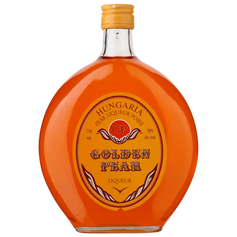 Buy Golden Pear Liqueur 750mL, pear-flavored spirit in oval bottle, liquor online Canada