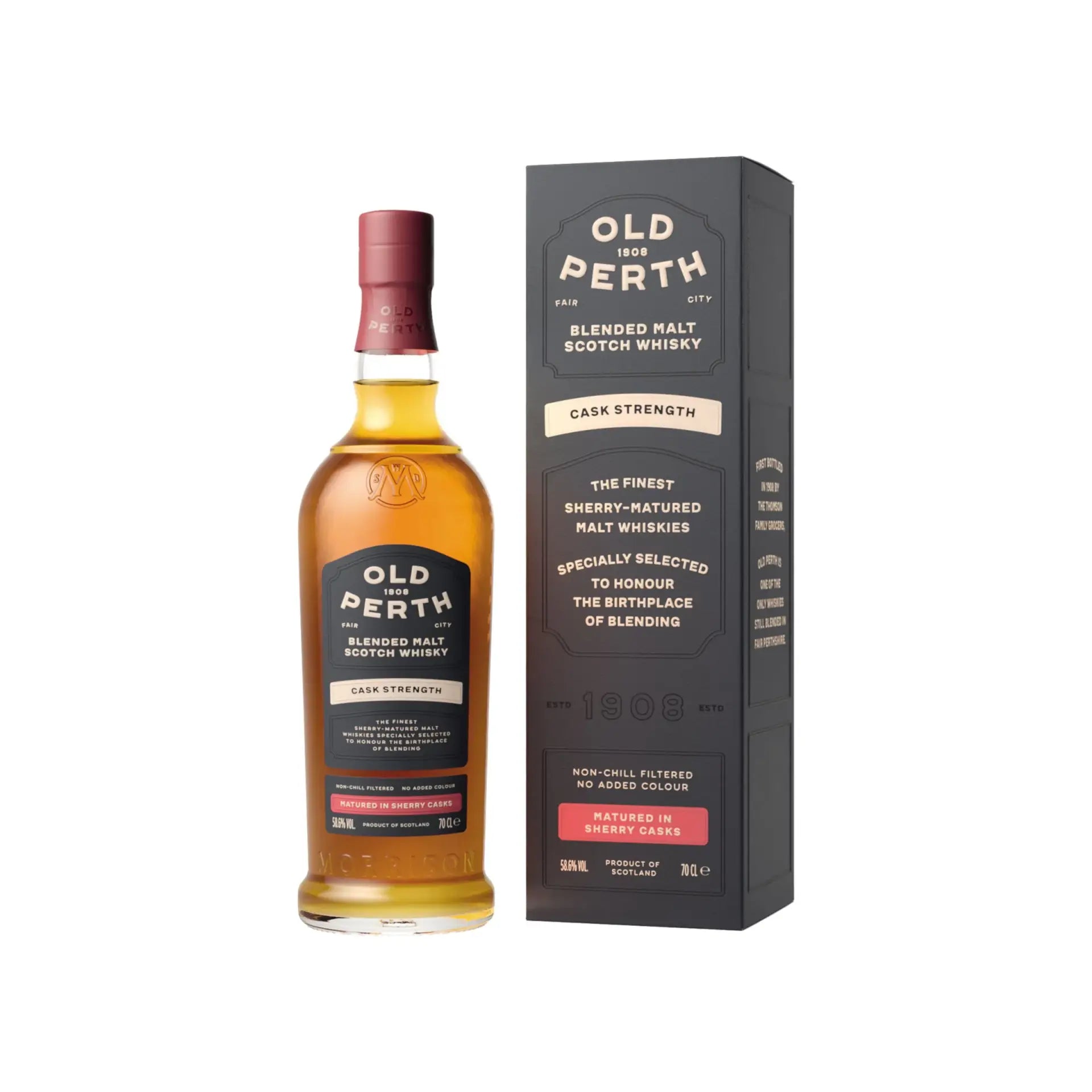 Old Perth Blended Malt Scotch Whisky Cask Strength 700Ml Bottle Image