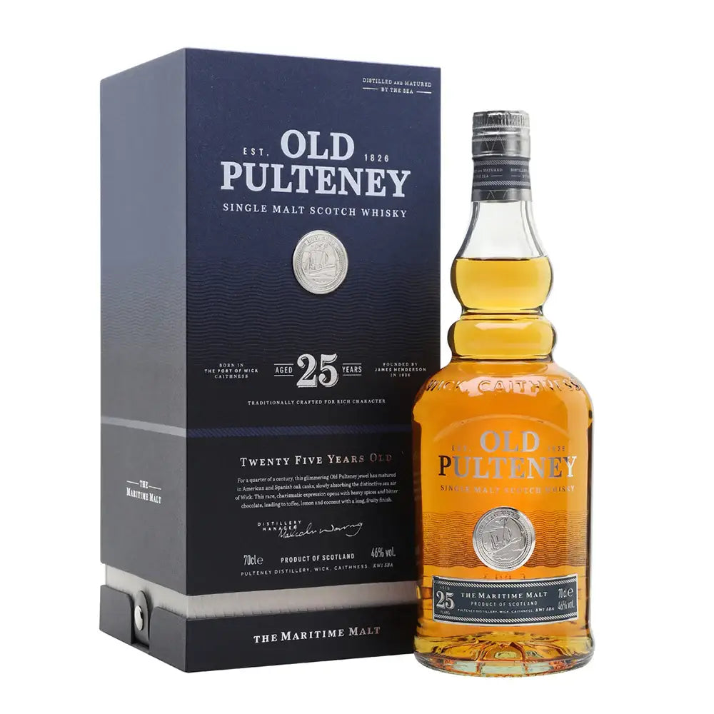 Old Pulteney Single Malt Scotch Whisky Aged 25 Years 700Ml Bottle Image