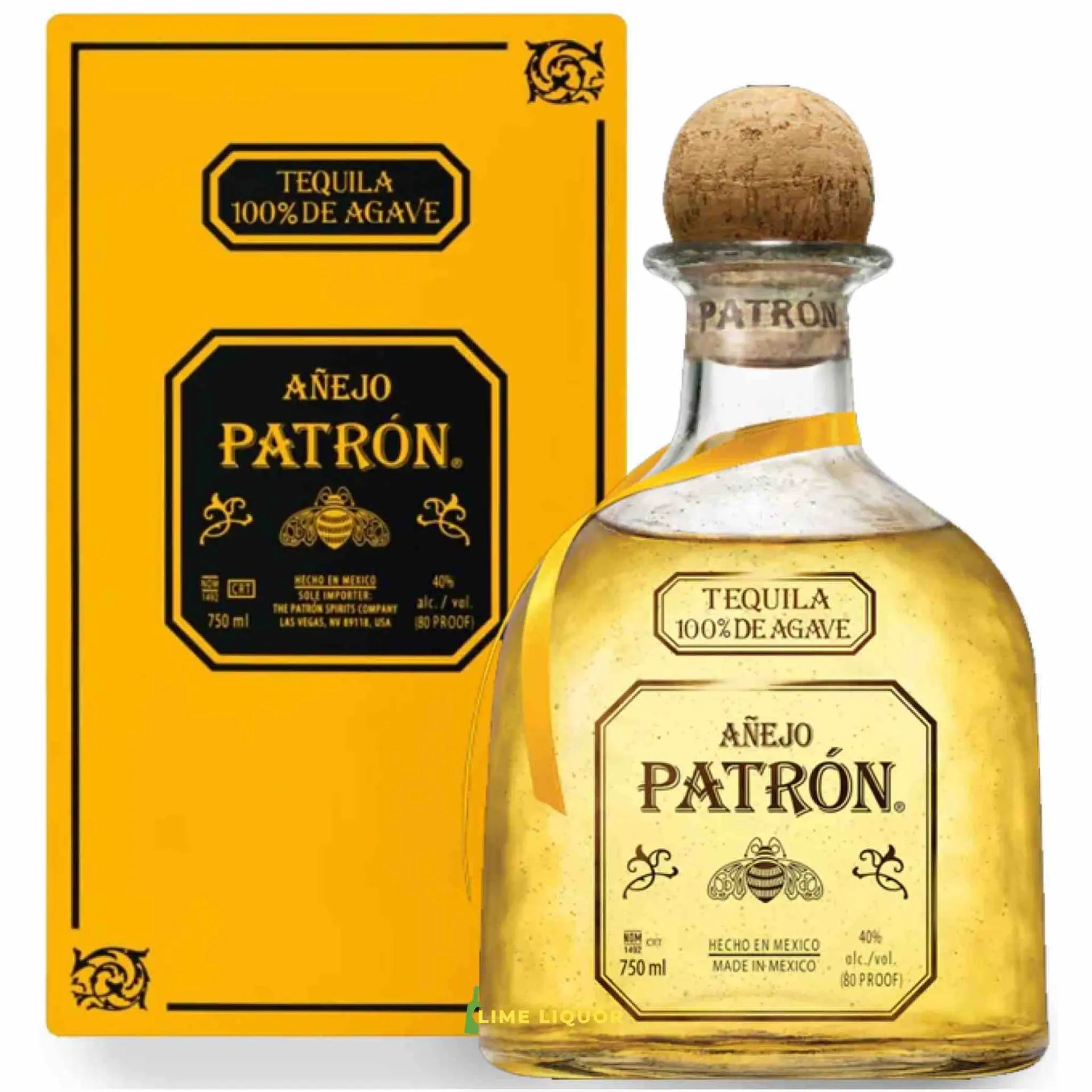 Buy Patrón Añejo Tequila 750ml, premium agave tequila bottle with box, order online Canada