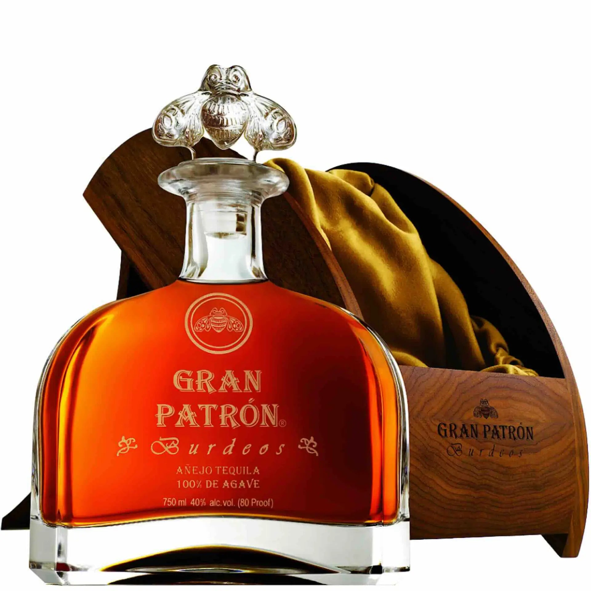 Buy Gran Patrón Burdeos Añejo tequila in a luxury bottle with wooden case