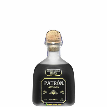 buy Patrón XO Cafe 375ml coffee liqueur with tequila, dark glass bottle, cork top