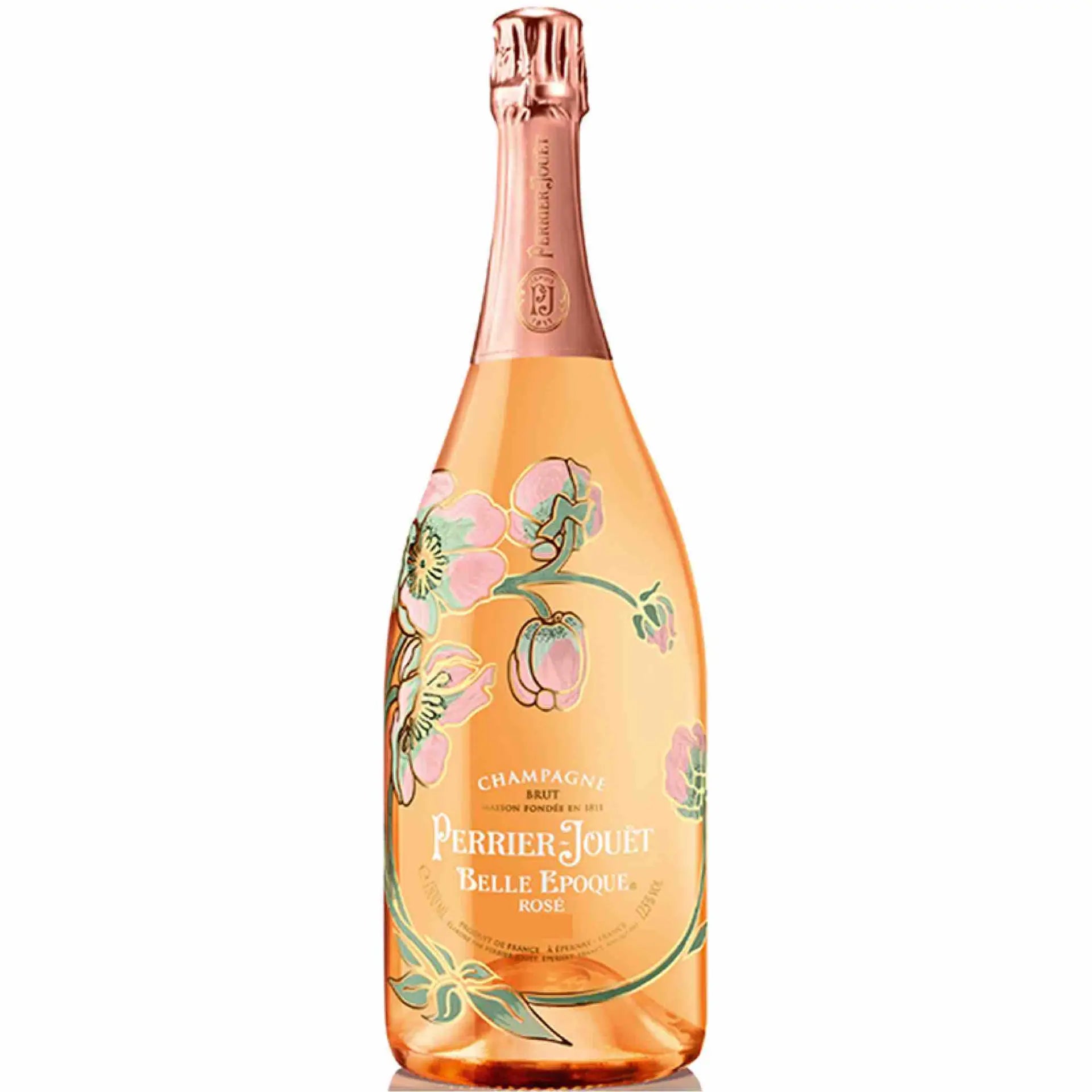 Buy Perrier-Jouet Belle Epoque Rose 1500mL, floral champagne bottle