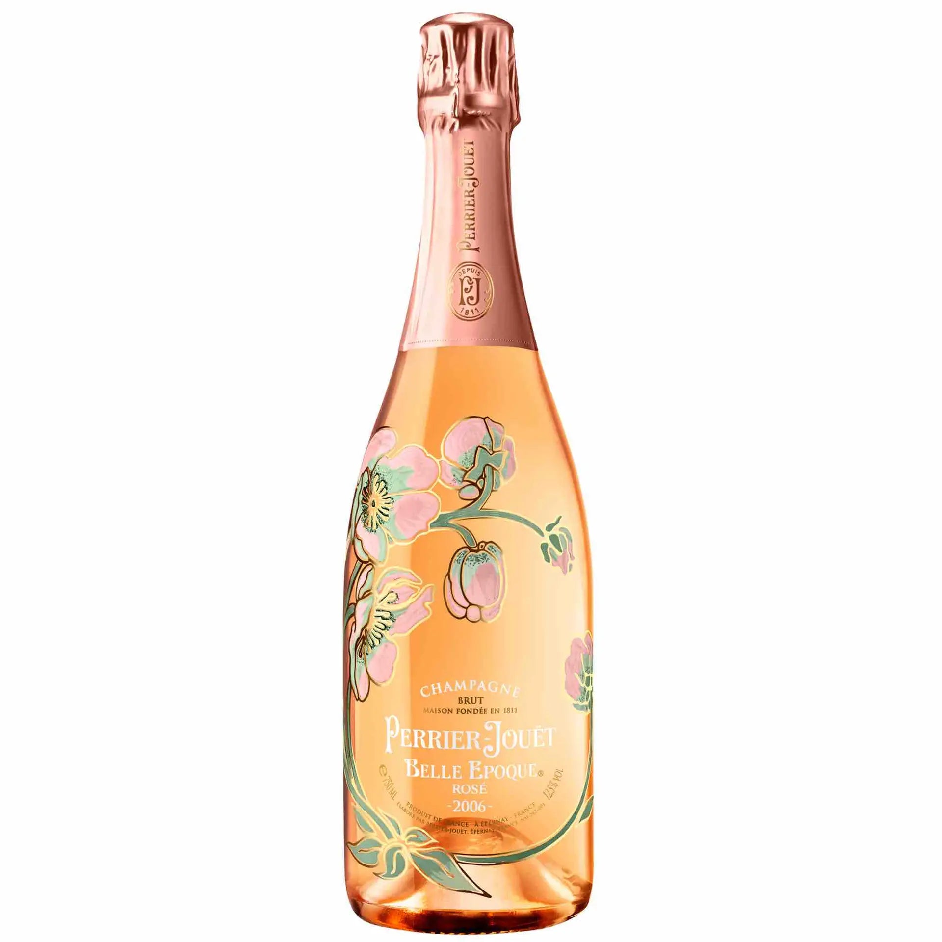 Buy Perrier Jouet Rose 750mL champagne with elegant floral bottle design