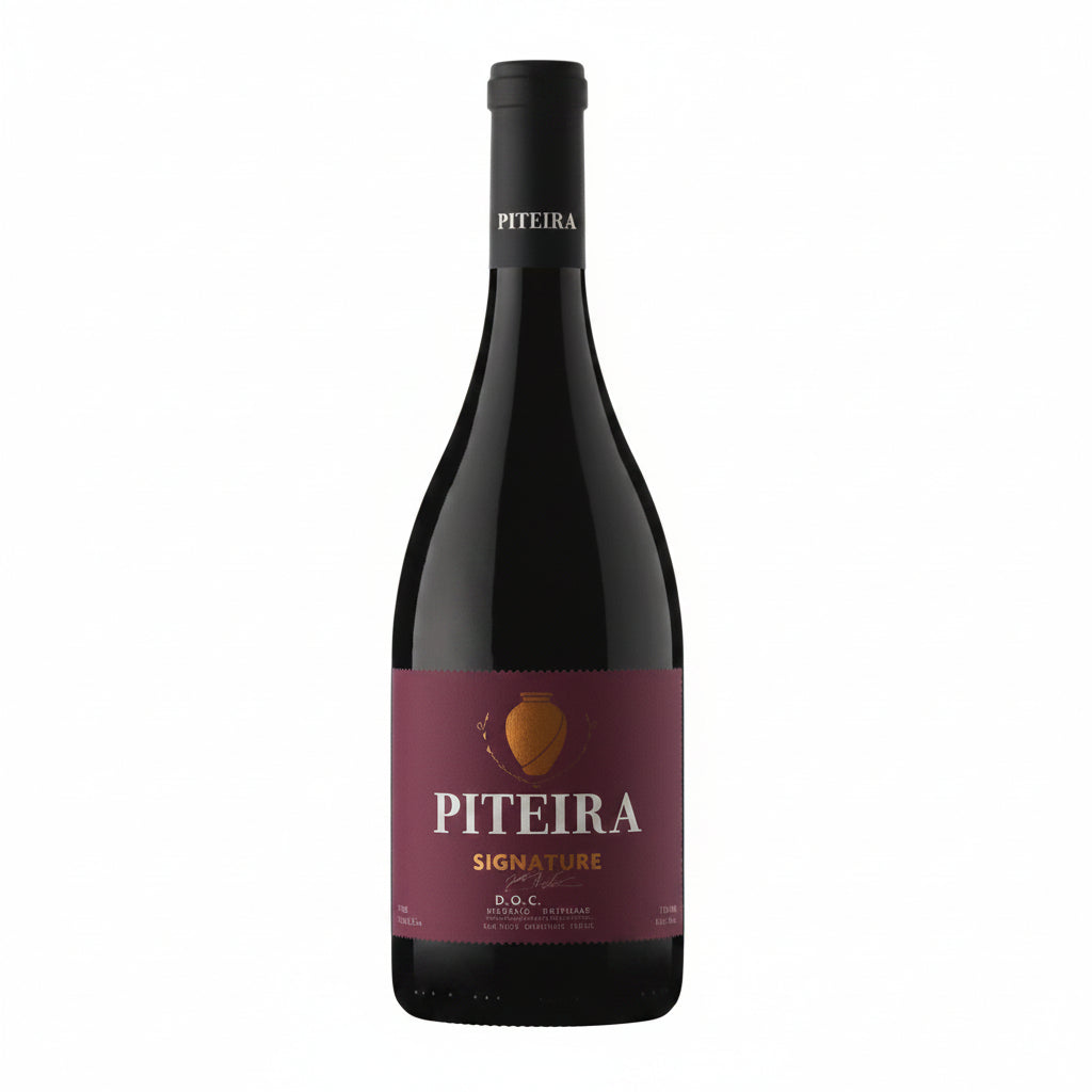 Piteira Signature Doc Tinto 750mL bottle of red wine with a label featuring the Piteira brand logo and elegant design.