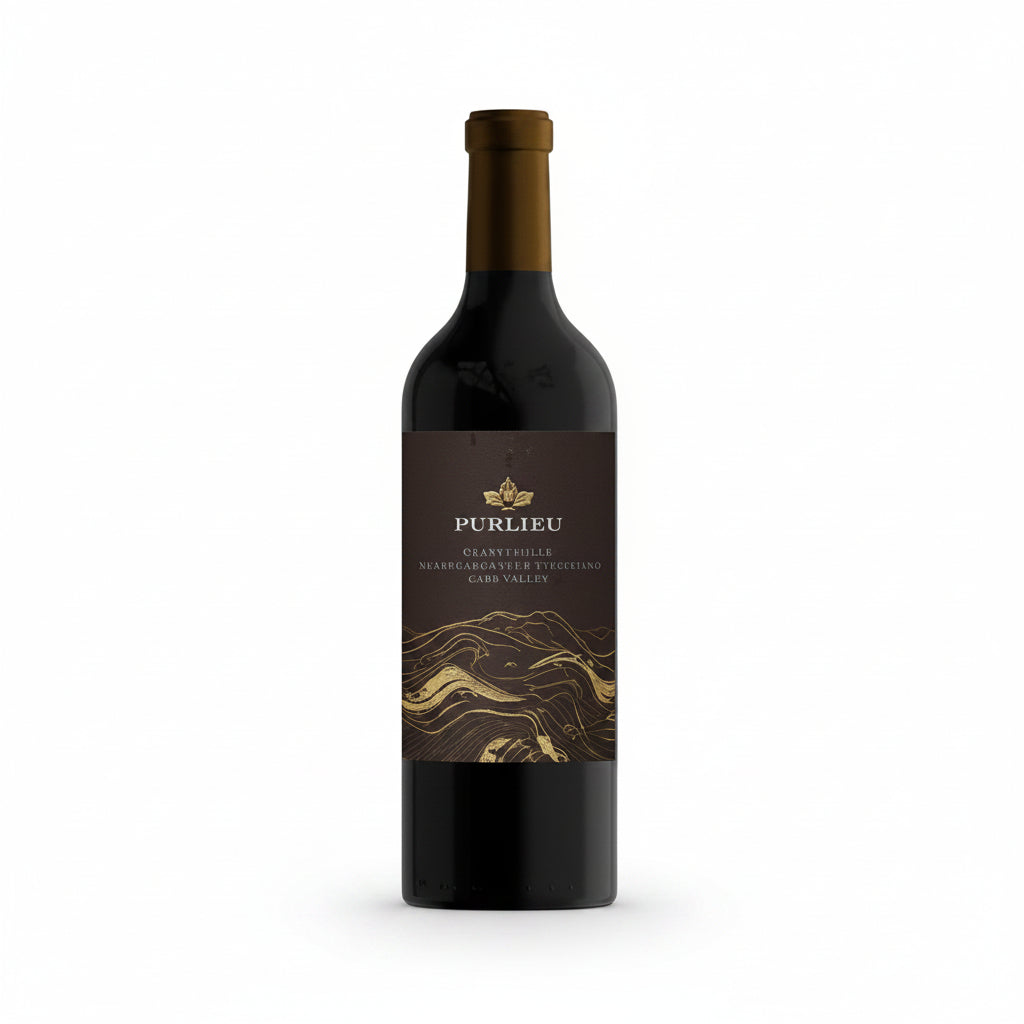 Purlieu Beckstoffer Missouri Hopper Vineyard Cabernet Sauvignon 750mL wine bottle with label and dark glass.