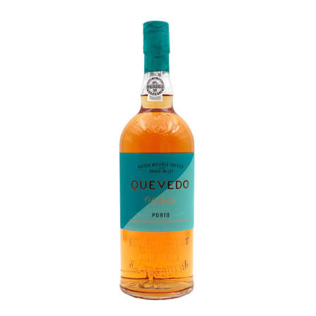 Bottle of Quevedo Celebration 1970 White Port, 750mL, showcasing the elegant white port wine in a clear glass bottle.
