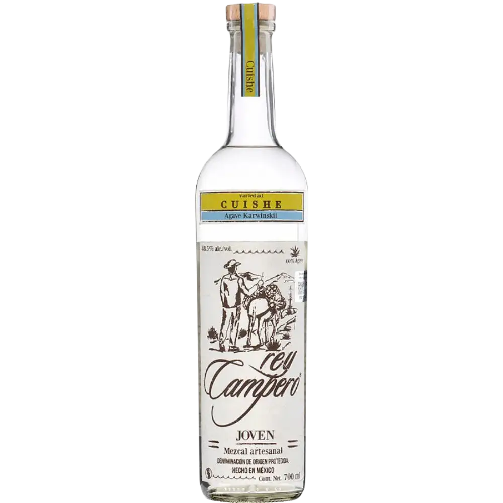 Buy Rey Campero Cuishe Mezcal 750mL, artisanal mezcal bottle with agave illustration