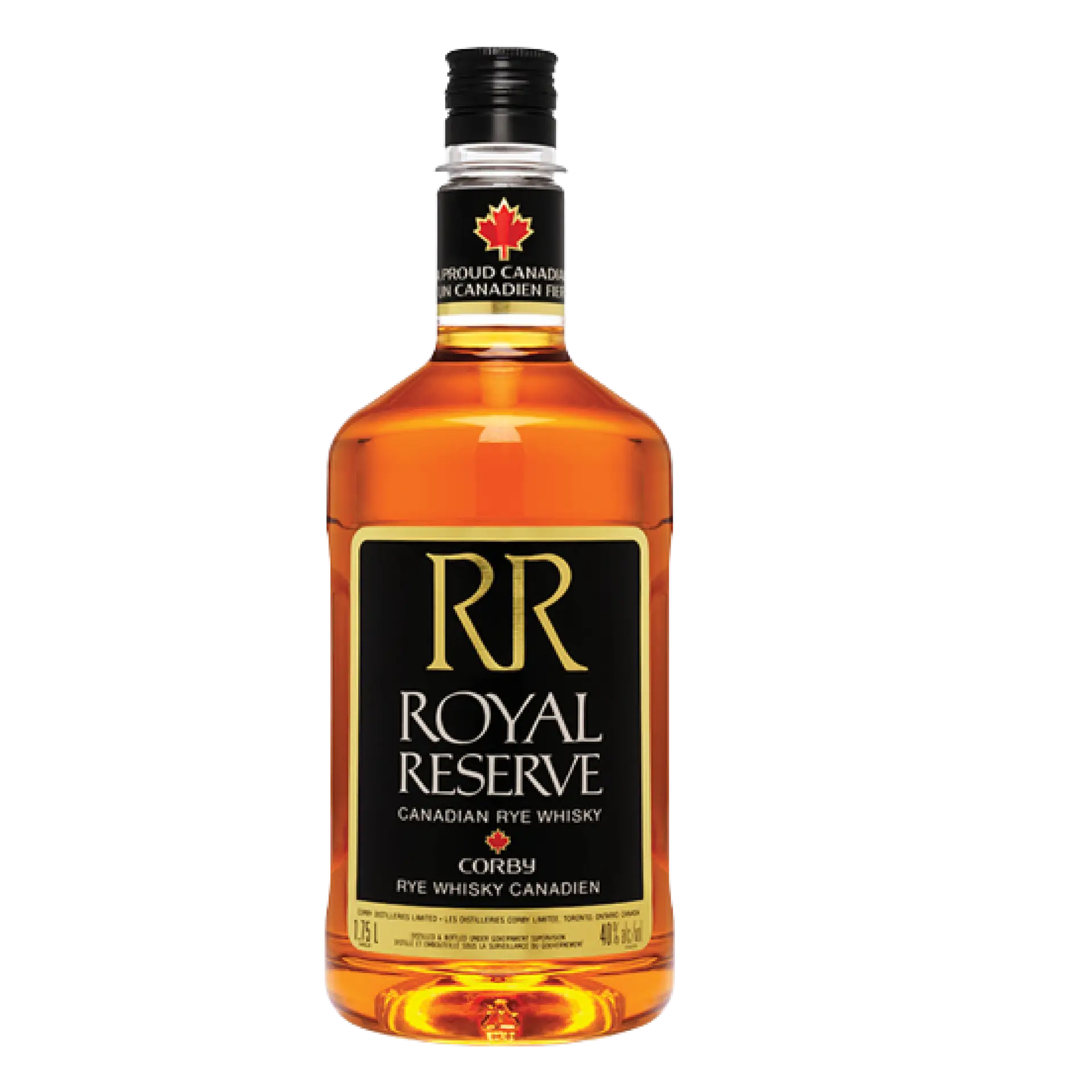 Buy Royal Reserve Canadian rye whisky 1.75L bottle, amber spirit in clear glass