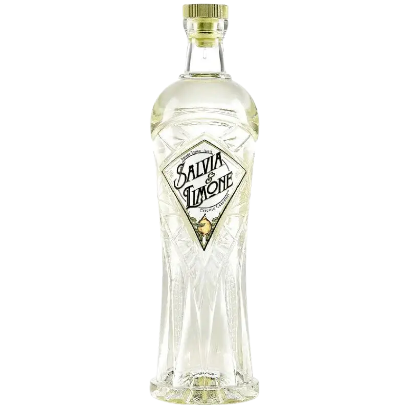 Buy Salvia e Limone 700mL, a clear lime liquor in a decorative glass bottle