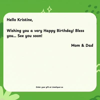 Gift brand bottle gift wrapping and note for 750mL bottles, featuring elegant wrapping and a personalized gift note.