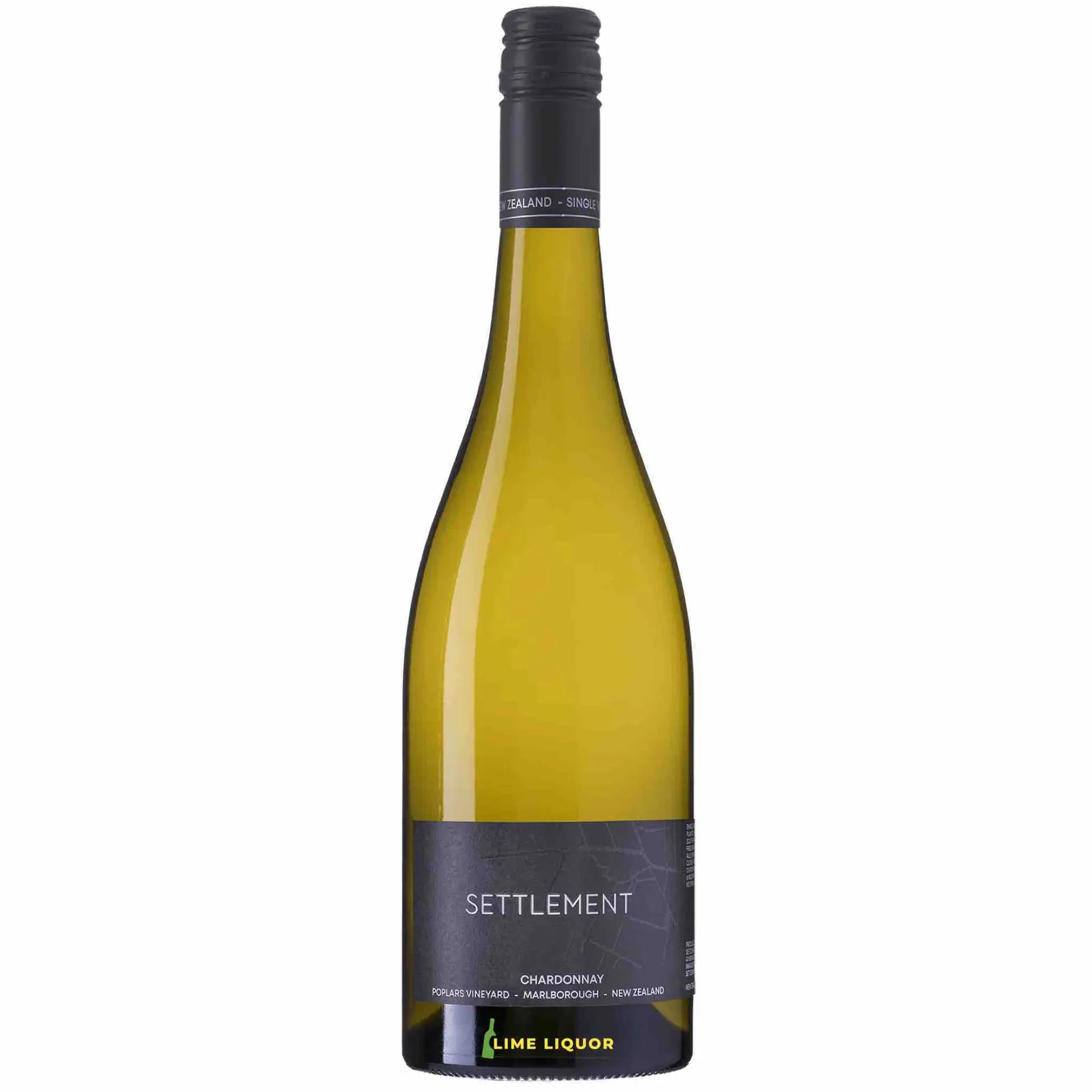 Buy Settlement Wines Poplars Vineyard Chardonnay 750mL, New Zealand white wine bottle
