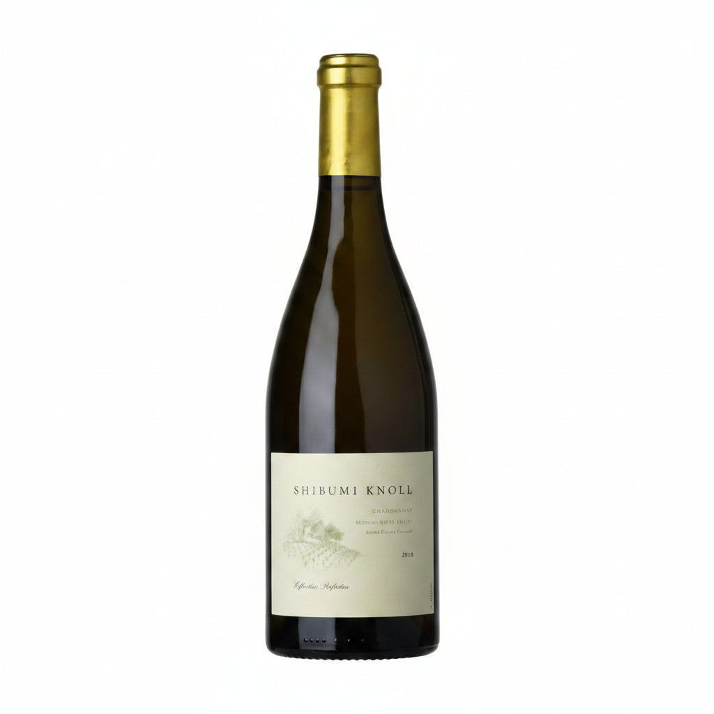 Shibumi Knoll Vineyards Tierra Vineyard Chardonnay bottle, 750mL with a label featuring vineyard scenery and elegant design.