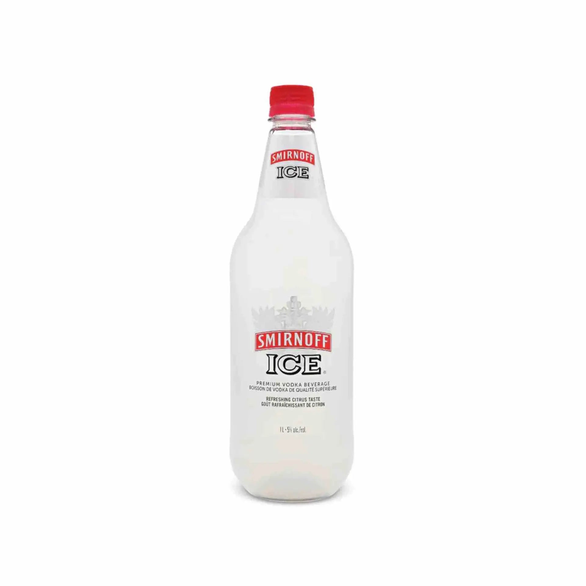 buy Smirnoff Ice 1L bottle, premium vodka beverage with citrus flavor